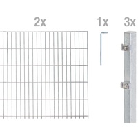 GAH ALBERTS Alberts Doppelstabmattenzaun »Grundset«, silberfarben