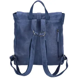 The Skandinavian Brand Damen Leder Rucksack Blue