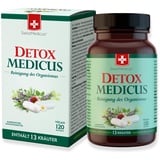 SwissMedicus DetoxMedicus - Reinigung des Organismus - 120 Vegan Kapseln mit Mariendistel hochdosiert, Löwenzahn, Artischocke & mit 10 Kräuterextrakten, in Europa produziert