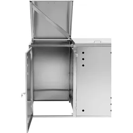 Uniprodo Mülltonnenbox - 2 x 240 l - Luftlöcher