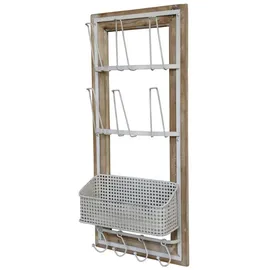 Chic Antique Wandregal 90 x 40 x 15 cm Grau
