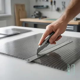 Relaxdays Doppelstegplatten Set, 6mm, für Gewächshaus, HB: 121x60,5 cm, Polycarbonat, anthrazit