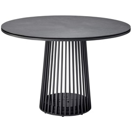 Solpuri Grid - 110 cm rund 305 - anthrazit 400 - Teak
