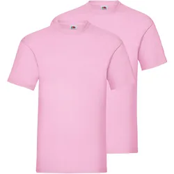 Doppelpack Fruit of the Loom Valueweight T-Shirt, rose, S