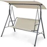 [en.casa] Satten Grau/Beige 3-Sitzer