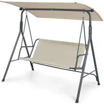 [en.casa] Satten Grau/Beige 3-Sitzer