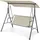 [en.casa] Satten Grau/Beige 3-Sitzer