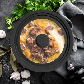 Relaxdays Universal-Topfdeckel rot 25,5 cm