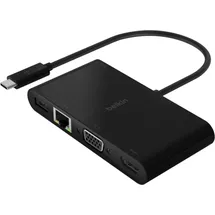 Belkin USB-C auf Gigabit-Ethern. HDMI/VGA/USB-A-Adapter, 100W PD