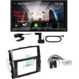 Kenwood DMX8021DABS Android Auto CarPlay Einbauset für Mitsubishi Pajero ab 2015