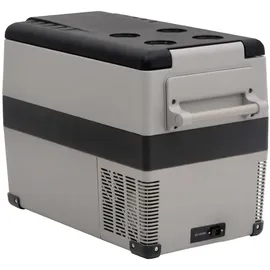 vidaXL Kühlbox mit Griff und Adapter Schwarz und Grau 35 L PP & PE