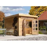 Gartenhaus Holz 28mm Gerätehaus Geräteschuppen Maria 6 naturbelassen Karibu