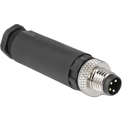 Delock M8 Steckverbinder A-kodiert 4 Pin Stecker zur Montage mit Schraubanschlus