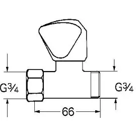 Grohe Absperrventil 12409 DN15 mit TDL-Griff Markierung neutral chrom
