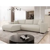 Mirjan24 Ecksofa Merkos Cord, mit Schlaffunktion und Bettkasten, Wohnlandschaft, Bettfunktion L-Form Sofa, Ottomane universell Poso 100)
