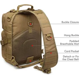 luxuskollektion Taktischer Sling Rucksack Militär Schultertasche Outdoor Camping