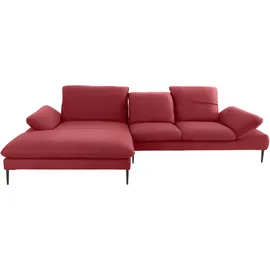 W.Schillig Eckcouch Chenille 3-Sitzer Rot