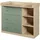 [en.casa] Wickelkommode Beldinupp mit abnehmbarer Wickelaufsatz 93 x 110 x 55 cm Eicheoptik / Grün