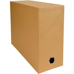 Exacompta 89428E 5x Transferbox Rücken 120mm gerilltes Papier - Havanna