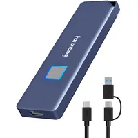 fanxiang 500GB ssd Externe Festplatte, USB 3.2 Gen2 Portable ssd, 1.070 MB/s Lesen, Verschlüsselung per Fingerabdruck, für Mac, PC, Smartphone und Spielkonsole