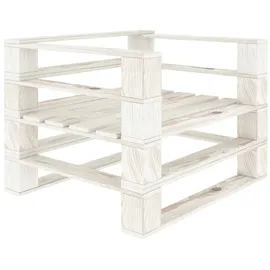 vidaXL Garten-Palettensessel Sessel 80 x 60,8 x 67,5 cm weiß