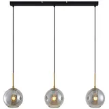 LINDBY Hiwana 3 Pendelleuchte Smoke/Brass 9627210