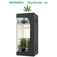 JUNG Growbox Growzelt Indoor 70x70x160cm Premium Mylar 97% reflektierend, Hydroponisches System, Gewächshaus Cannabis Balkon, Wasserdicht, Grow Tent