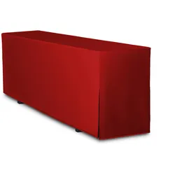 TexDeko Hussen Bierzeltgarnituren gepolstert 5TLG Set Festzeltgarnituren Bierbankhussen Premium (220x50cm, Rot)