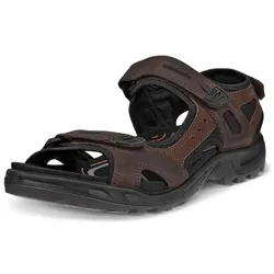 Riemchensandale ECCO "Offroad", Herren, Gr. 44, schwarz (mokka, schwarz), Nubukleder, sportlich, Schuhe, Sommerschuh, Klettschuh, Outdoorschuh, in Trekking-Optik