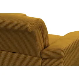 sit&more Ecksofa SIT & MORE "Cabana L-Form", gelb (mustard), B:303cm H:84cm T:244cm, 100% Polyester, Sofas, Ecksofa, Ottomane, wahlweise mit Sitztiefen-,Armlehnen- und Kopfteilfunktion