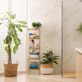 Relaxdays Badregal braun 34,0 x 33,0 x 140,0 cm