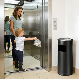 Relaxdays Standaschenbecher mit Inneneimer 30 l