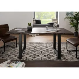 MASSIVMOEBEL24.DE Baumtisch 180 x 76 x 90 cm grau
