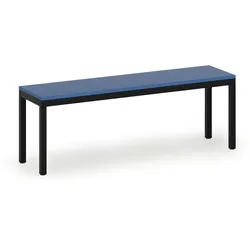 Umkleidebank, Sitzfläche - Laminat, Länge 1200 mm, blau