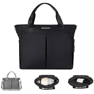 KIKKABOO Wickeltasche Brielle, Clips zur Befestigung, wasserfest, Schultergurt schwarz