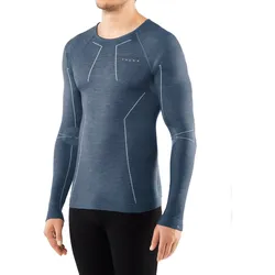 Falke Langarmshirt Wool Tech (Merinowolle) Unterwäsche dunkelblau Herren