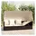 vidaXL Polyrattan Outdoor Loungebett braun inkl. Dack + Kissen