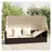 vidaXL Polyrattan Outdoor Loungebett braun inkl. Dack + Kissen