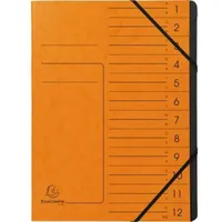 Exacompta Ordnungsmappen 12 Fächer orange