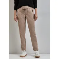 STREET ONE Hose im Velours-Look