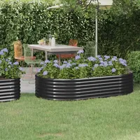 VidaXL - Hochbeet Pulverbeschichteter Stahl 175x100x36 cm Anthrazit 344418