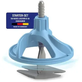 Nivelliersystem24.com Nivelliersystem24 Starter-Set mit 150 Laschen + 50 Zughauben I Art. 16600