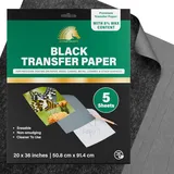 Graphit Transfer – 5 Blatt Transparentpapier – 50,8 x 91,4 cm – Carbon Paper by myartscape (schwarz)...