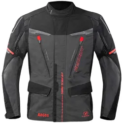 Germot Argos Herren Motorradjacke - schwarz-anthrazit-rot - S