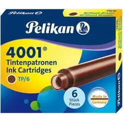 PELIKAN 311928 Pelikan Tintenpatronen 4001®, Braun, 6 Stück