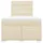 vidaXL Boxspringbett mit Matratze Creme 120x200 cm Stoff - Creme