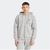 Adidas Trefoil Essentials Reißverschlusspullover Medium Grey Heather L