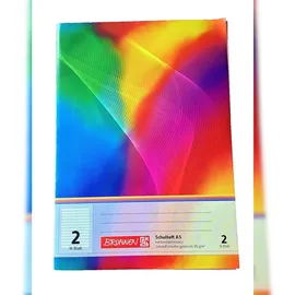 Brunnen Schulheft A5 16 Blatt, liniert, Lineatur 2)