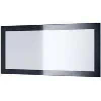 Vladon Spiegel, Schwarz Hochglanz, Rechteckig, 89x45x2 cm, Spiegel, Wandspiegel
