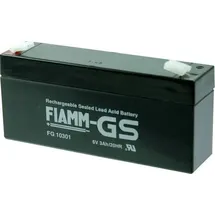 Fiamm PB-6-3 FG10301 Bleiakku 6V 3Ah Blei-Vlies (AGM) (B x H x T) 134 x 66 x 33mm Flachstecker 4.8mm